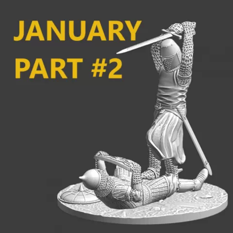 JANUARY TRIBE SET Part #2 - Knight finishing of Rus warrior by Northern Crusades Miniatures