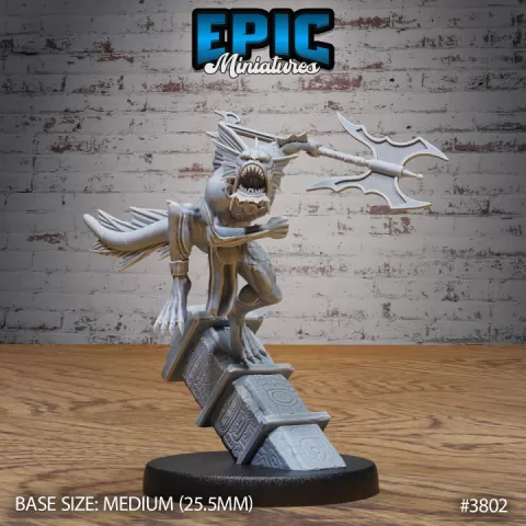 Jungle River Fish Folk Attack / Men-Fish / Sahuagin / Humanoid Fish / Water Warrior / Sea Fighter / Aqua Beast / New World Ocean Encounter by Epic-Miniatures