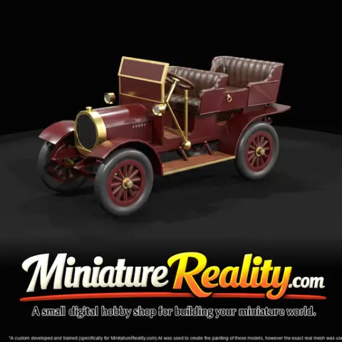 1905 Spyker brass-era open touring car (1900s) — Edwardian vintage automobile - HO 1:87 Master STL (print at any scale)