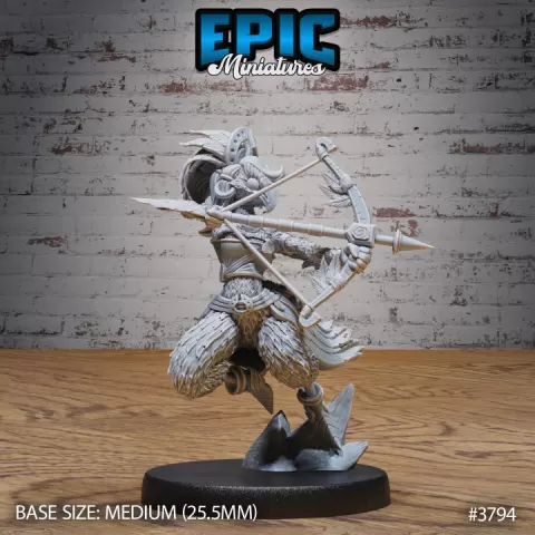 Parrot Bird Folk Female Shooting / Winged Birdfolk / Avian Tribe / Heavenly Warrior / Humanoid Fighter / New World Encounter by Epic-Miniatures