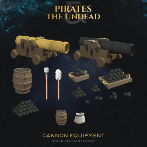 UT02D01 Pirate Cannon Decorations :: UMC 02 Pirates vs the Undead :: Black Blossom Games by Black Blossom Games