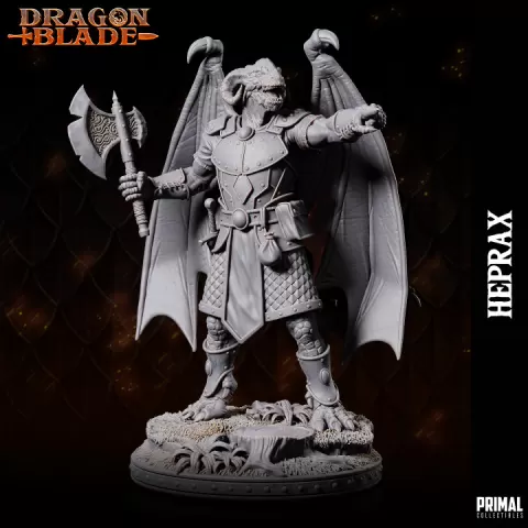 Draconian - fighter- Heprax - November 2023 - DRAGONBLADE- MASTERS OF DUNGEONS QUEST by PRIMAL Collectibles