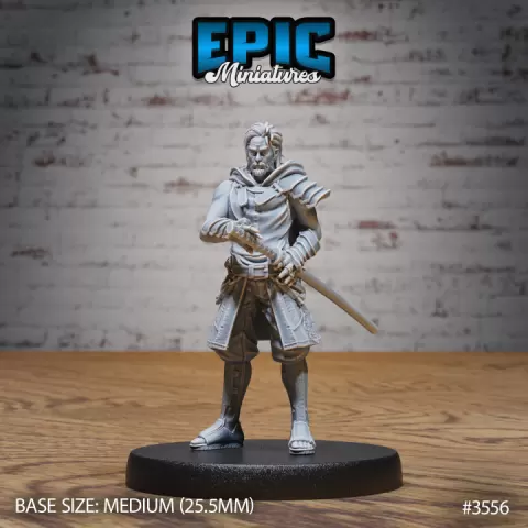 Katana Master / Shaolin Warrior / Male Priest / Human Warrior / Ninja Fighter / Kung Fu Master / Iron Fist Encounter by Epic-Miniatures