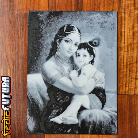 Baby Krishna with Mother Yashoda -[Easy to Print Filament Painting] by VedicFutura