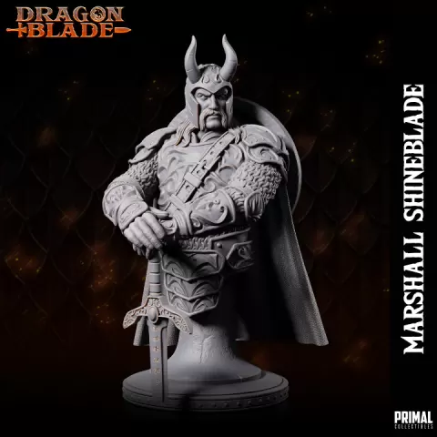 Fighter- Knight - Marshall Shineblade - bust - September 2023 - DRAGONBLADE- MASTERS OF DUNGEONS QUEST by PRIMAL Collectibles