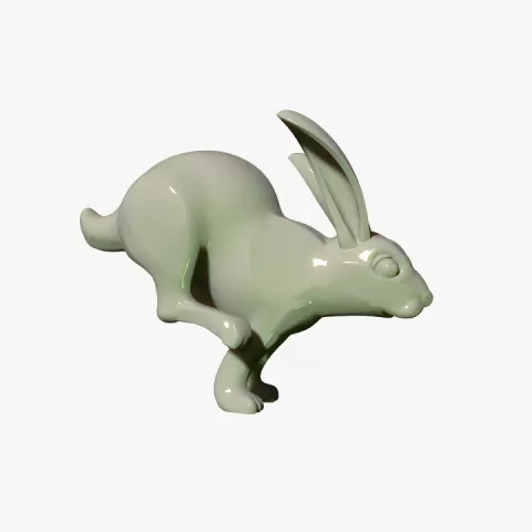 running rabbit by Viktoriya Kabanova