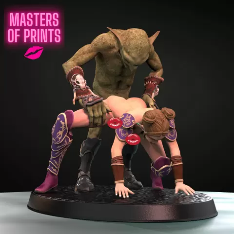 ANAL ATTACK OF THE GOBLIN - NSFW - EROTIC MINIATURE 75 MM SCALE by PrintPleasure