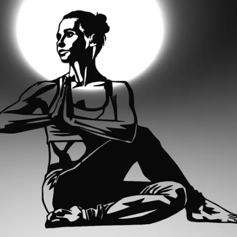 Yoga Pose – Line Art Design