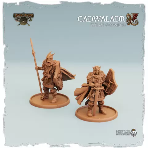 Brythoniaid Cadwaladr the Blessed, Rhi of Gwynedd on foot by Mierce Miniatures
