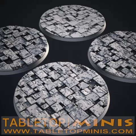 Broken Tiles 100x100mm Bases by TableTopMinis