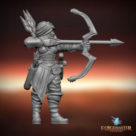 Pikemaiden Elite Bow Pose 02 by Forgemaster Studios