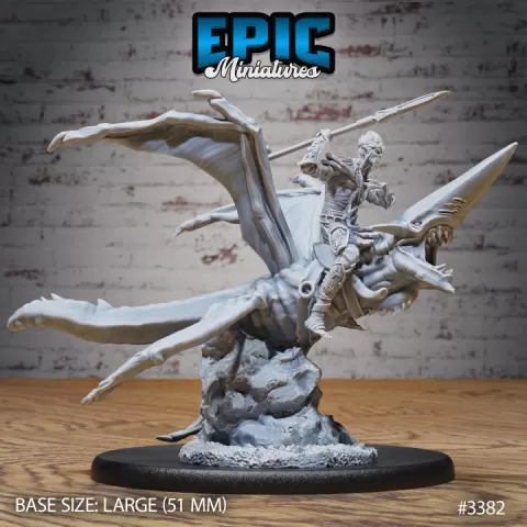 Slave Lancer Rider / Alien Race Resistance / Astral Warrior & Mount / Space Minion Fighter / Cosmic Rebel / Planar Encounter by Epic-Miniatures