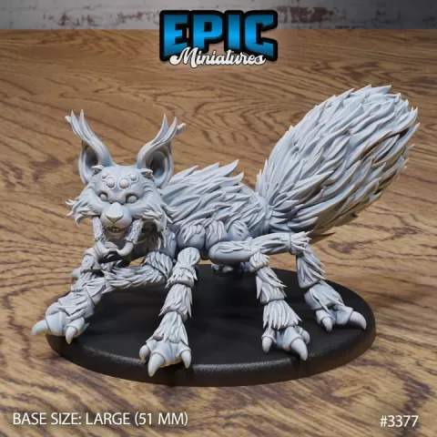 Fluffy Cat Spider / Astral Arachnid / Space Crawler / Cosmic Feline / Wild Animal Hybrid / Planar Encounter by Epic-Miniatures