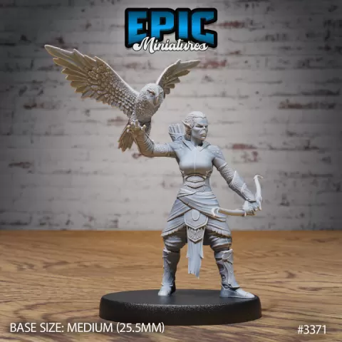 Female Slave Rebel Owl / Alien Race Resistance / Astral Warrior / Space Minion Fighter / Cosmic Planar Encounter by Epic-Miniatures
