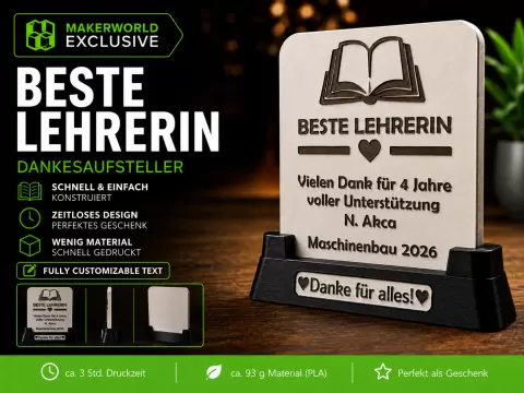 Best Teacher Award – Customizable Desk Plaque