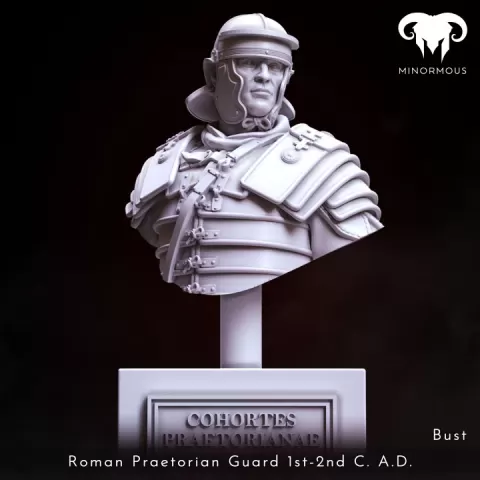 Bust - Roman Praetorian Guard 1st-2nd C. A.D. ready for the roman games! by Minormous