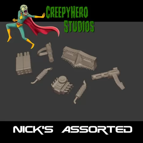 Gaslands Nick Assorted Weapon Set by Michael Crossman