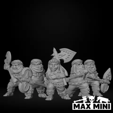 Halfling Sand Raider Veterans by Max Mini