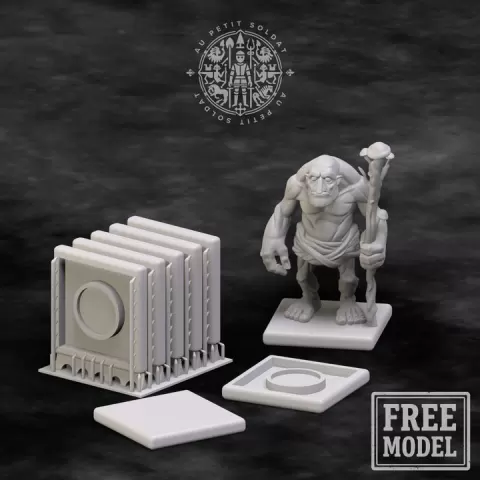 Free Square 23×23 mm Bases (Sprue of 5) – Hollow, Magnetic 10×0.8 mm – Ready to Print by Claude Labarussiat