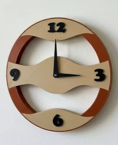 Modern Serene Arc Wall Clock - No AMS