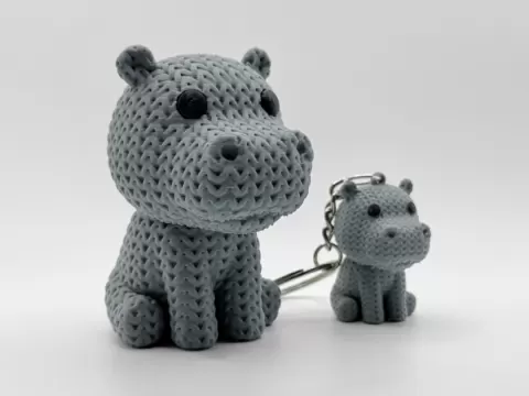 Knitted Hippo