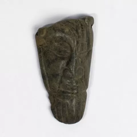 Stone carving of the head of a man by The Hunt Museum