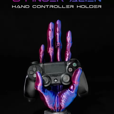 6-Finger Alien Hand Controller Holder by Stlflix