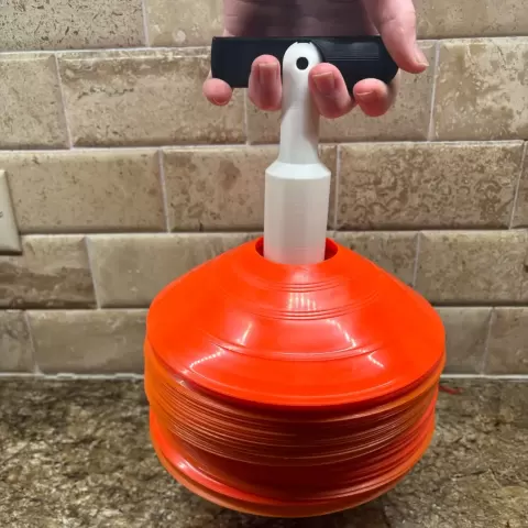 Stackable Sports Training Cone Holder with Vertical Storage. - CTM Models
