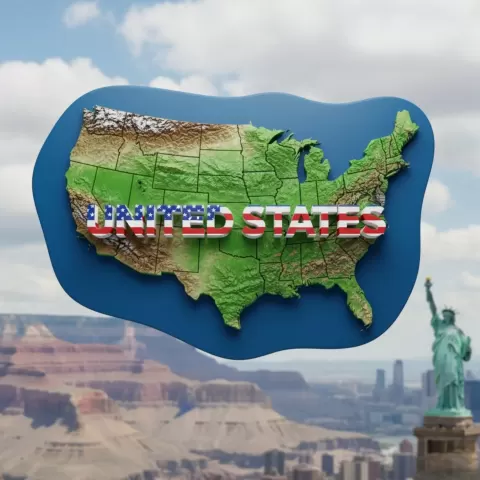 Map Usa 3d - Lubrix
