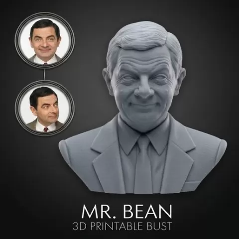 Mr. Bean 3D Printable Bust