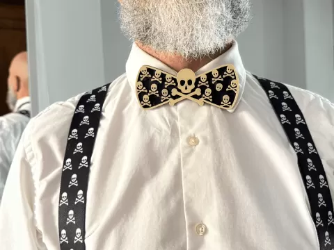 Skull Bow Tie
