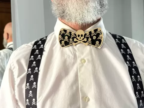 Skull Bow Tie
