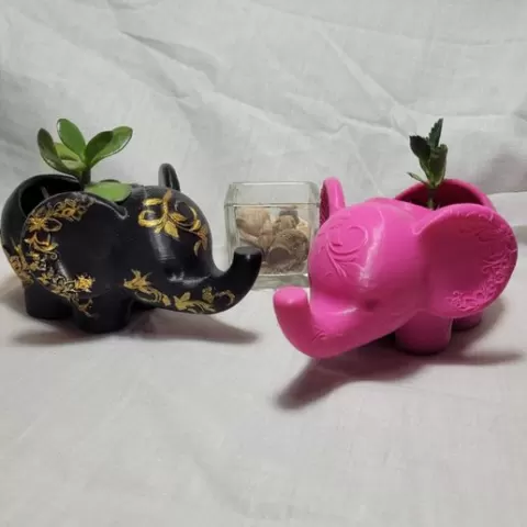Floral Elephant Flowerpot
