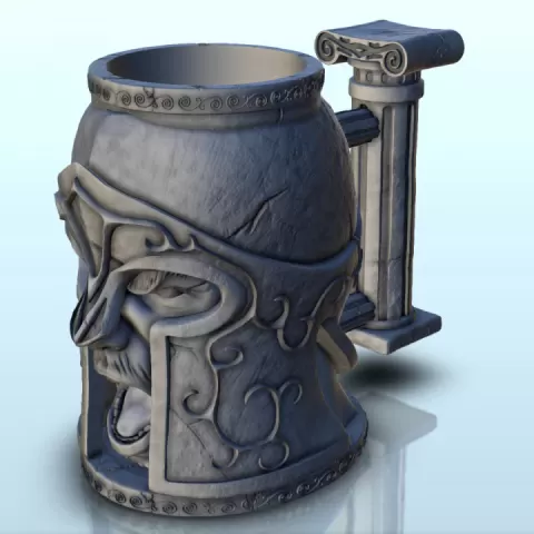 Spartanian soldier dice mug (21) - Can holder Game Dice Gaming Beverage Drink by Hartolia Miniatures