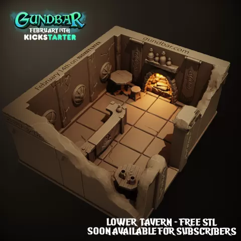 The Mountain City of Gundbar | 3D Printable Terrain *sample room* by Unchained Games