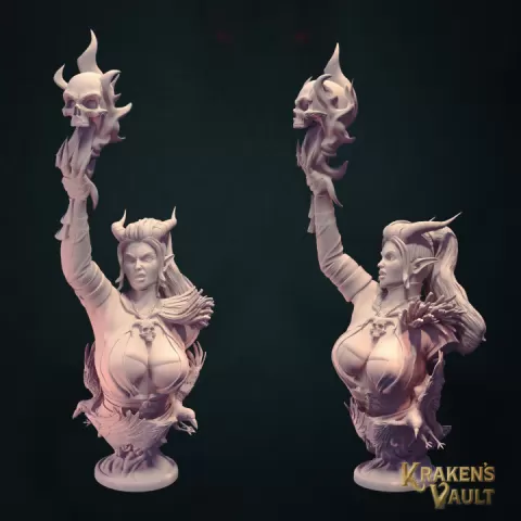 Warlock Bust by Kraken's Vault