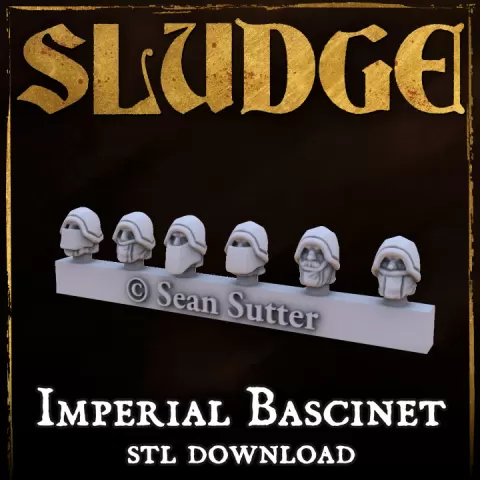 SLUDGE Imperial Bascinet Conversion Heads by sean sutter