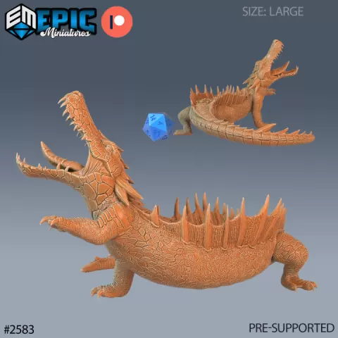 River Crocodile Attacking / Southern Alligator / Wild Animal / African Reptile / Croc / Swamp Encounter by Epic-Miniatures
