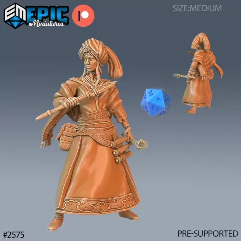 Tribe Seer Small Spears / Female Utopian Mind Master / Southern Dream Weaver / African Nightmare Ruler by Epic-Miniatures