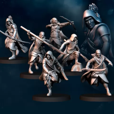6x Wandering Bloody Elf | Bloody Elves | Davale Games | Fantasy by Davale Games ©