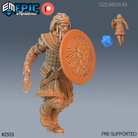 Tribe Guard Running / Utopian Warrior / Southern Mystical Fighter / Male African Guardian by Epic-Miniatures
