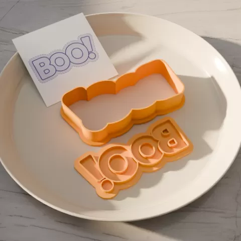 Boo halloween cookie cutter