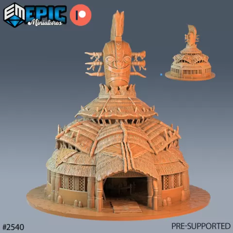 Chiefs Tent / African Tribe Building / Utopia Tipi / Leader Lodge / Ancient Fortress by Epic-Miniatures