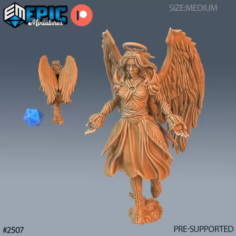 Angel Female / Angelic Soldier / Heavenly High Guardian / Winged Cloud Celestial by Epic-Miniatures
