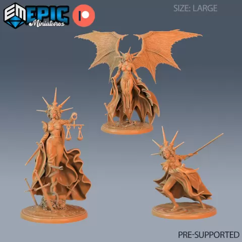 Justicia Set / Female Virtue / Ancient Goddess / Angelic Queen / Angel Empress by Epic-Miniatures