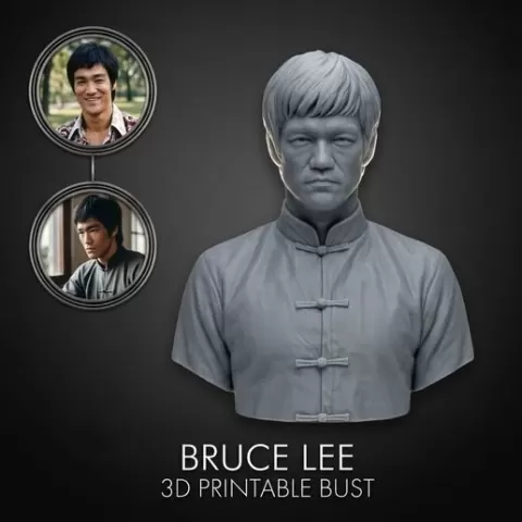 Bruce Lee 3D Printable Bust