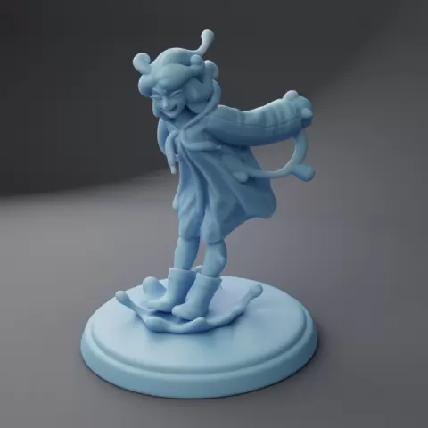 Puddle the Rainy Day Slime Girl ( Female Plasmoid / Slime Girl / Goo Monster ) by Twin Goddess Miniatures