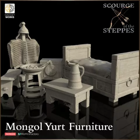 Mongolian Yurt Furniture - Scourge of the Steppes by Gadgetworks