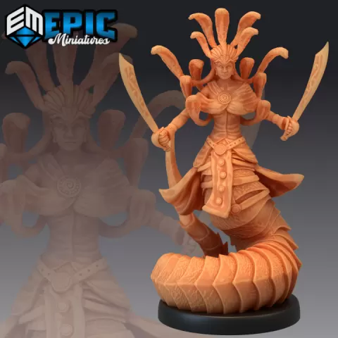 Gorgon Sisters Euryale Swords / Medusa Sister / Half Snake Woman / Female Lamia by Epic-Miniatures