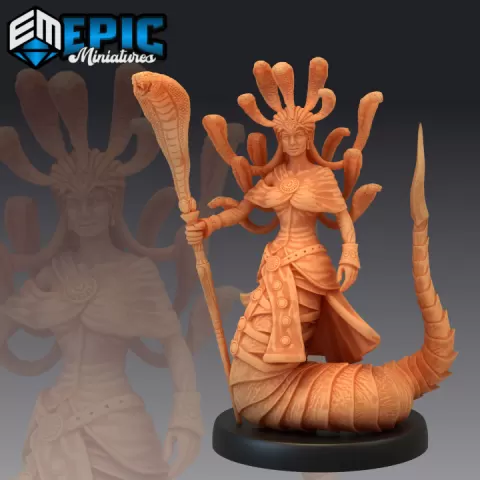 Gorgon Sisters Euryale / Medusa Sister / Half Snake Woman / Female Lamia by Epic-Miniatures